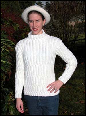 Cascade Chunky Twisted Rib Sweater Pattern
