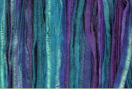 Prism Yarns Equinox Double Dyed Ribbon Yarn Colorway Peacock