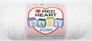 Red Heart Baby Econo Yarn 0001 White
