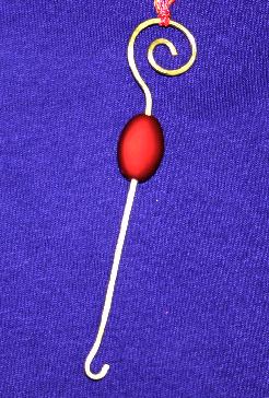 Roadrunner Designs Oriface Hook - Satin Red Bead