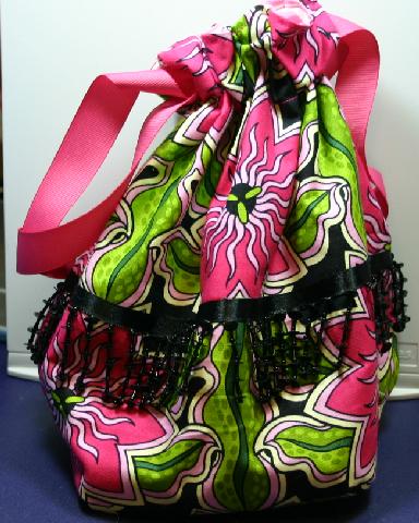 Sereknity Knit Along Project Bag - Pink-Green