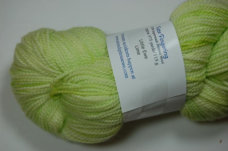 Serendipitous Ewe Fate Fingering Little Ewe Sock Yarn #202 Lime
