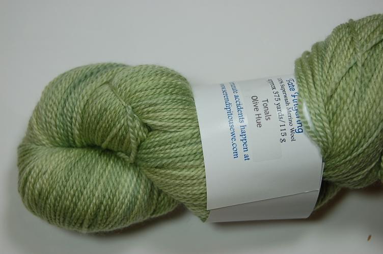 Serendipitous Ewe Fate Fingering Sock Yarn #302 Olive Hue