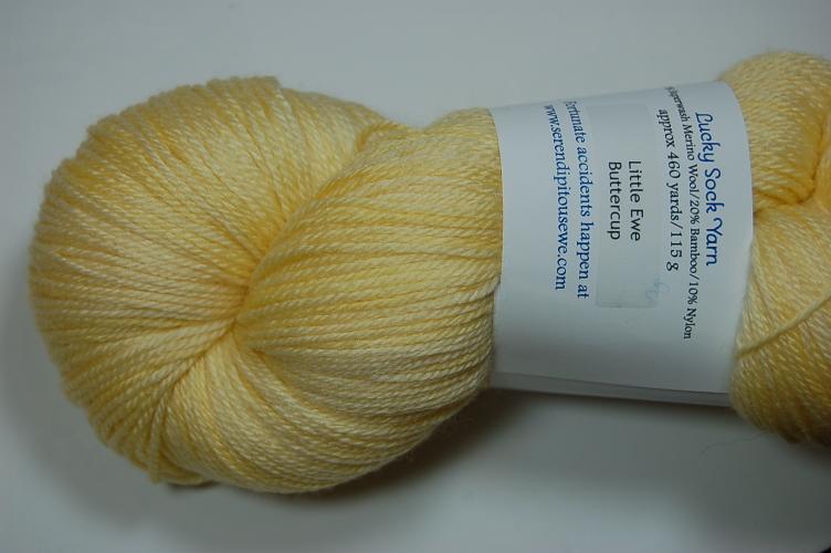 Serendipitous Ewe Lucky Sock Little Ewe Yarn #201 Buttercup