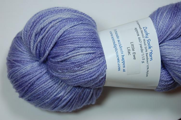 Serendipitous Ewe Lucky Sock Little Ewe Yarn #205 Lilac