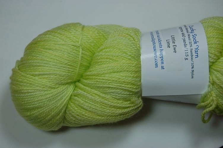 Serendipitous Ewe Lucky Sock Little Ewe Yarn #202 Lime