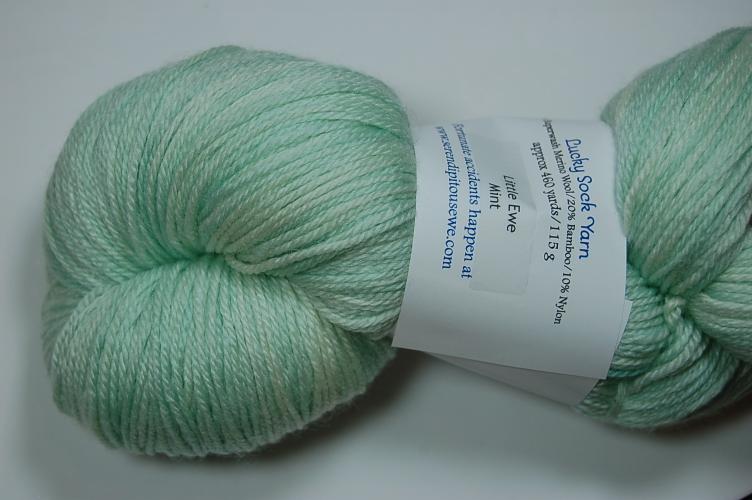 Serendipitous Ewe Lucky Sock Little Ewe Yarn #204 Mint