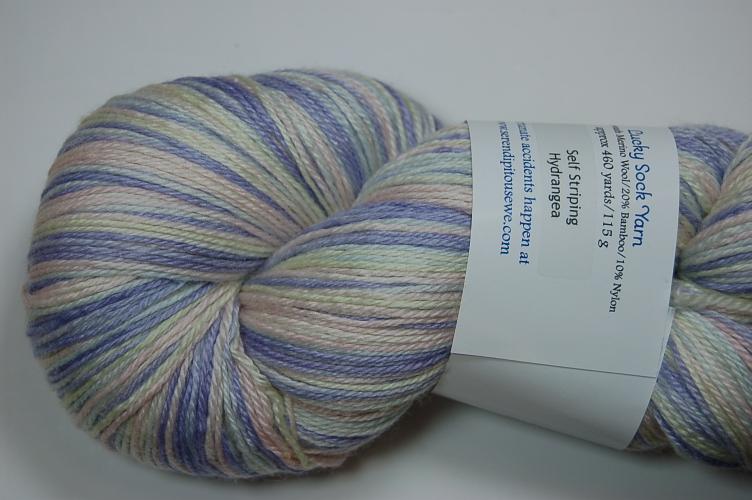 Serendipitous Ewe Lucky Sock Yarn #106 Hydrangea Self Striping
