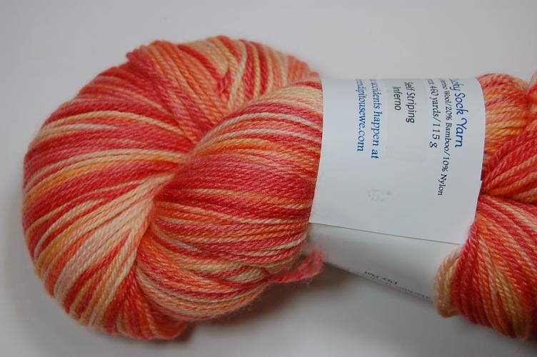 Serendipitous Ewe Lucky Sock Yarn #101 Inferno Self Striping