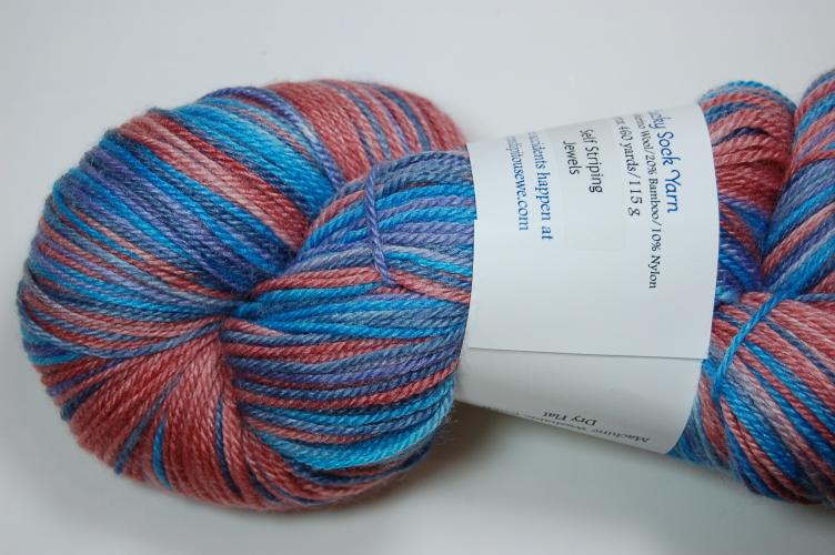 Serendipitous Ewe Lucky Sock Yarn #109 Jewels Self Striping