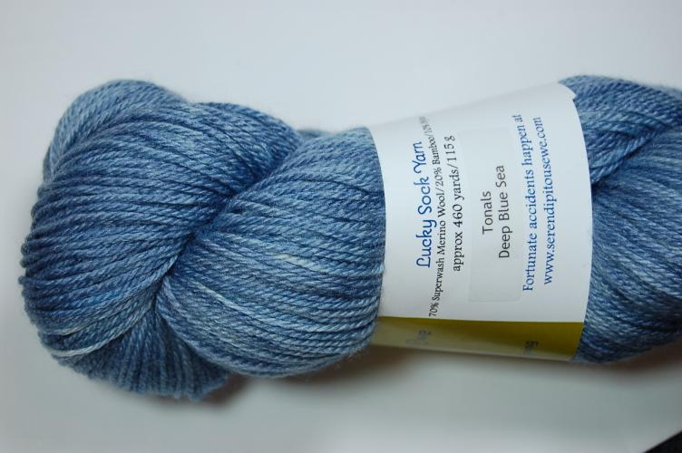 Serendipitous Ewe Lucky Sock Yarn #304 Deep Blue Sea