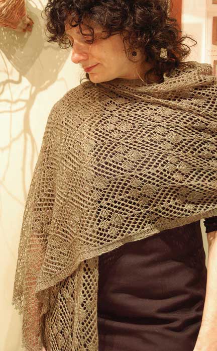 Sivia Harding Knits Design Hanging Garden Stole Pattern