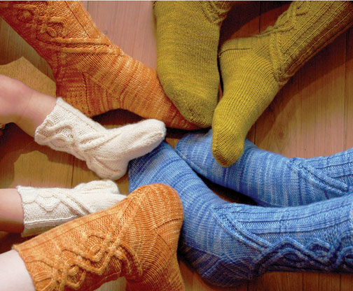 Sivia Harding Knit Design Journey Cable Socks Pattern