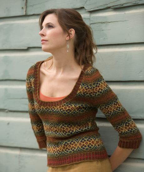 Autumn Rose Pullover Kit by Eunny Jang from Simply Shetland 4