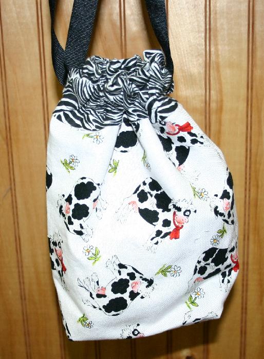 Cheeky Sock Bag - 037 Cows / Black