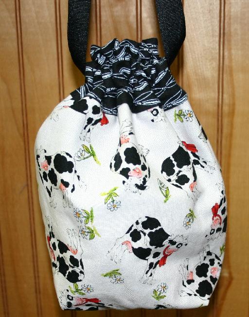 Cheeky Sock Bag - 043 Cows / Black