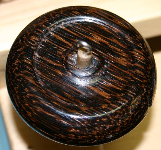 Heartwood Spindle - Black Palm Drop Spindle - 2.5 inch 1.7 oz