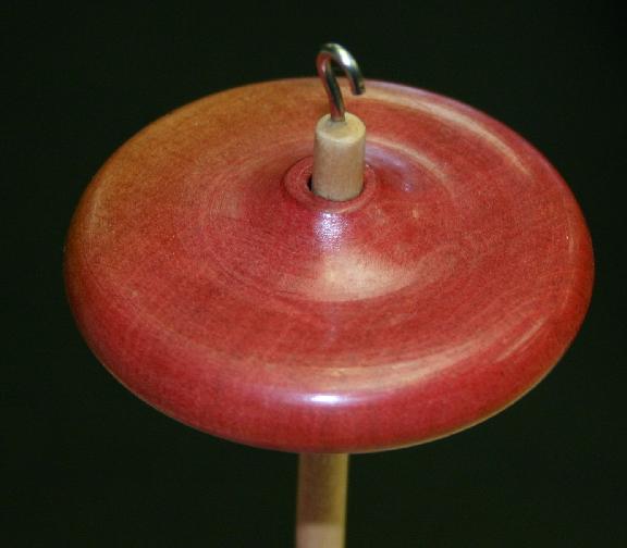 Heartwood Spindle - Pink Ivory Drop Spindle - 2.5 inch 1 oz