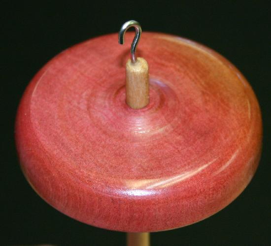 Heartwood Spindle - Pink Ivory Drop Spindle - 2.5 inch 1.2 oz
