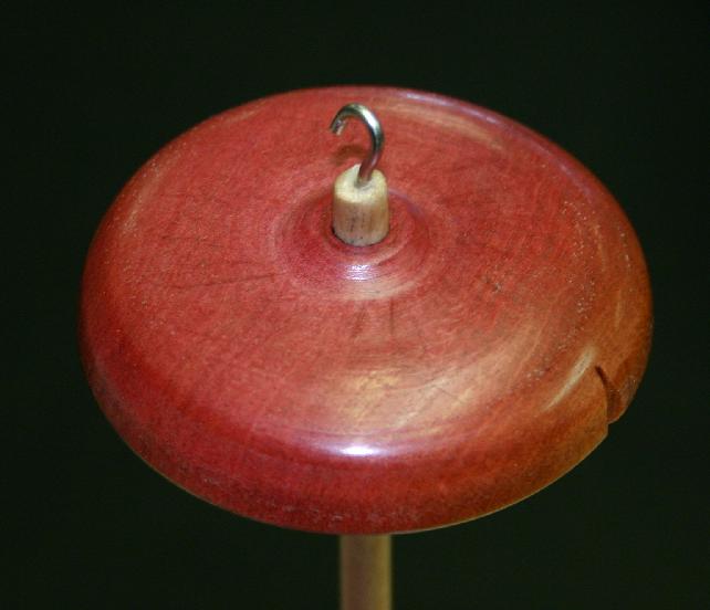 Heartwood Spindle - Pink Ivory Drop Spindle - 2.5 inch 1.3 oz