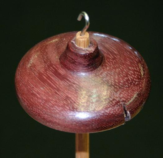 Heartwood Spindle - Purple Heart Drop Spindle -...