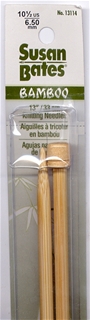 Susan Bates 13 Inch Bamboo Single Point Needle Size #10.5 6.50mm