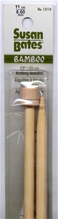 Susan Bates 13 Inch Bamboo Single Point Needle Size #11 8.00mm Susan Bates 13 Inch Bamboo Single Point Needle Size #11 8.00mm