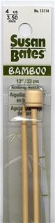 Susan Bates 13 inch Bamboo Single Point Needle Size # 4 3.5mm