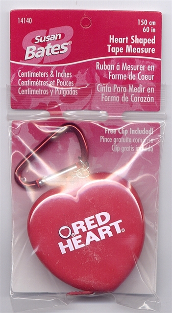 Susan Bates Heart Shaped 60 inch Tape Measure