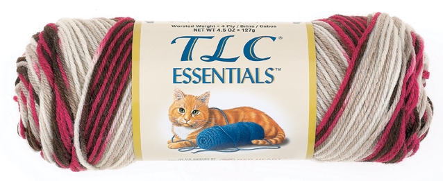 TLC Essentials Yarn #2982 Choco Cherry (4.5 oz)