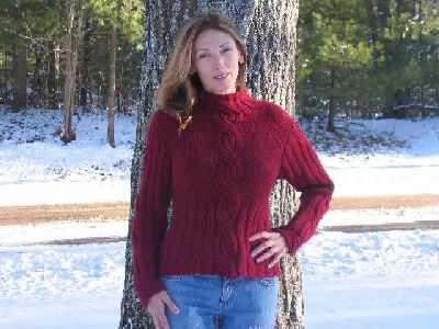Tonia Barry Original Designs Fudge Swirl Cable Sweater Kit