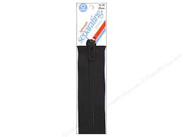 28 inch (71 cm) - Coats Lightweight Separating Zipper - Black