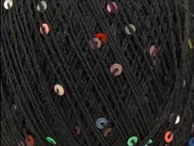 Acacia Yarns Dazzle Sequin Yarn 002 Black