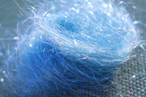 Angelina Fibers - 10 grams - Sky Blue with Blue Magic Crystalina