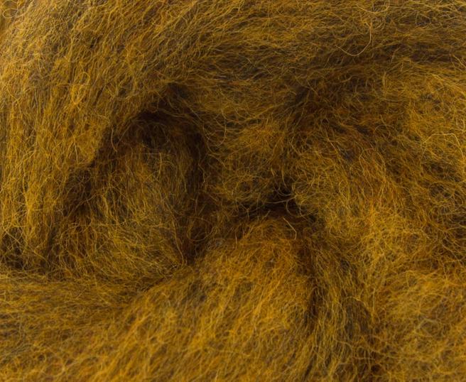 Needle Felting Carded Corriedale Wool - Earth