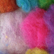 Bewitching Fibers Needle Felting Carded Wool - 1 ounce - Mixed Colors
