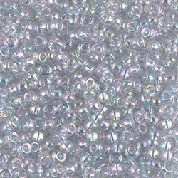 8-2443 8/0 Transparent Light Marine Blue Gold Luster Miyuki Seed Bead - 10 grams