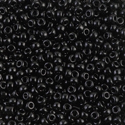 8/0 Black Miyuki Seed Bead - 10 grams