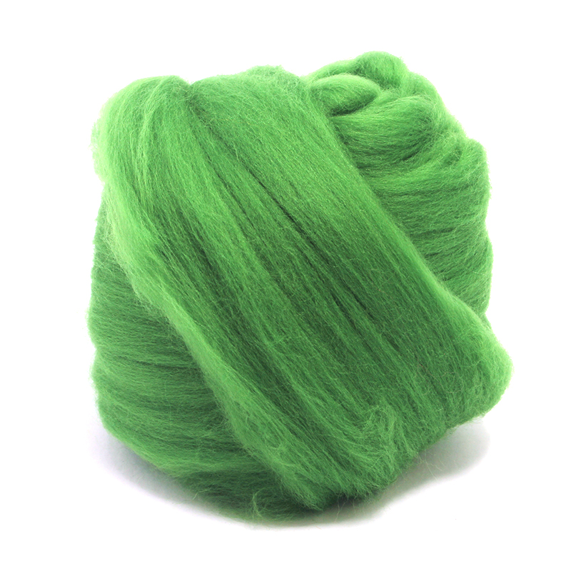 23 Micron Superfine Dyed Merino Combed Top ARM Knitting Yarn - 1 lb - Grass 33