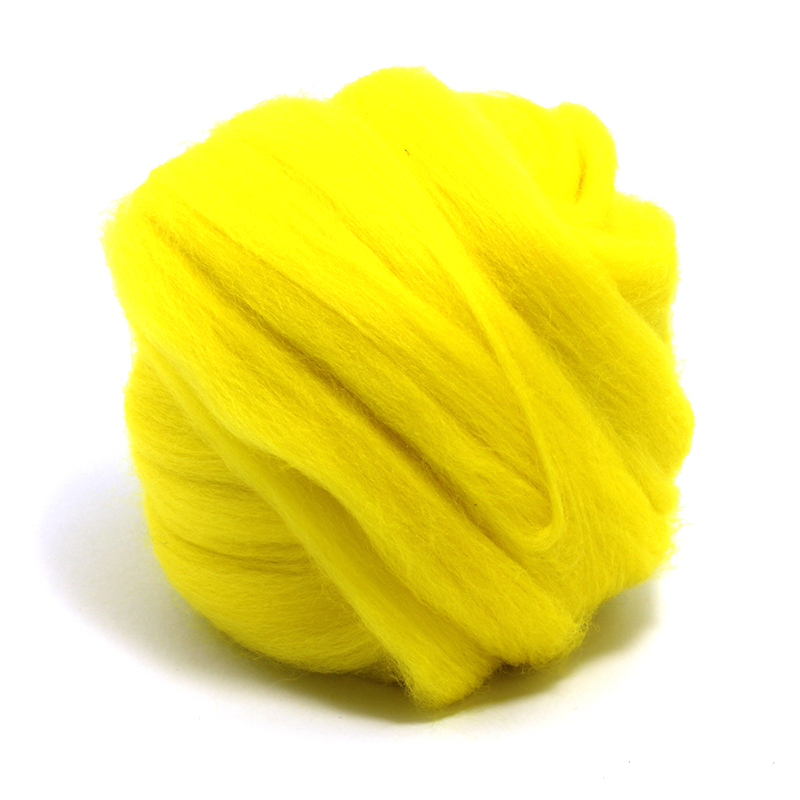 23 Micron Superfine Dyed Merino Combed Top ARM Knitting Yarn - 1 lb - Jonquil 18