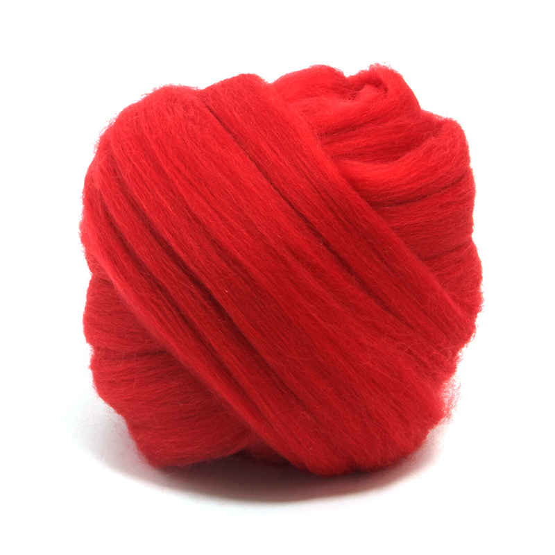23 Micron Superfine Dyed Merino Combed Top ARM Knitting Yarn - 1 lb - Scarlet 16