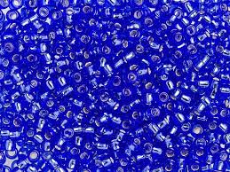8/0 Silver Lined Sapphire Seed Bead - 10 grams
