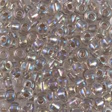 8/0 Taupe Lined Crystal Seed Bead - 10 grams