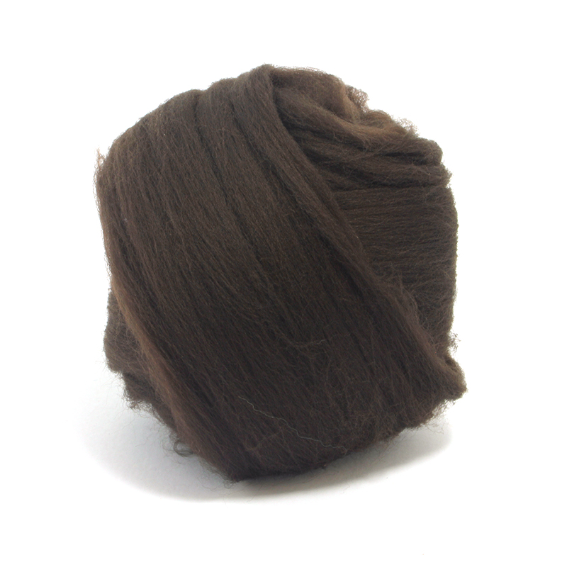 23 Micron Superfine Dyed Merino Combed Top ARM Knitting Yarn - 1 lb - Hot Chocolate 51