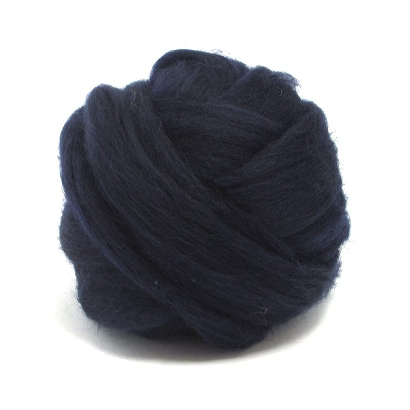 23 Micron Superfine Dyed Merino Combed Top ARM Knitting Yarn - 1 lb - Midnight 25