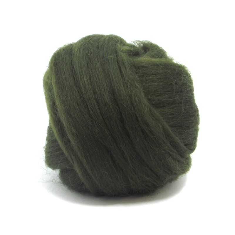 23 Micron Superfine Dyed Merino Combed Top ARM Knitting Yarn - 1 lb - Moss 52
