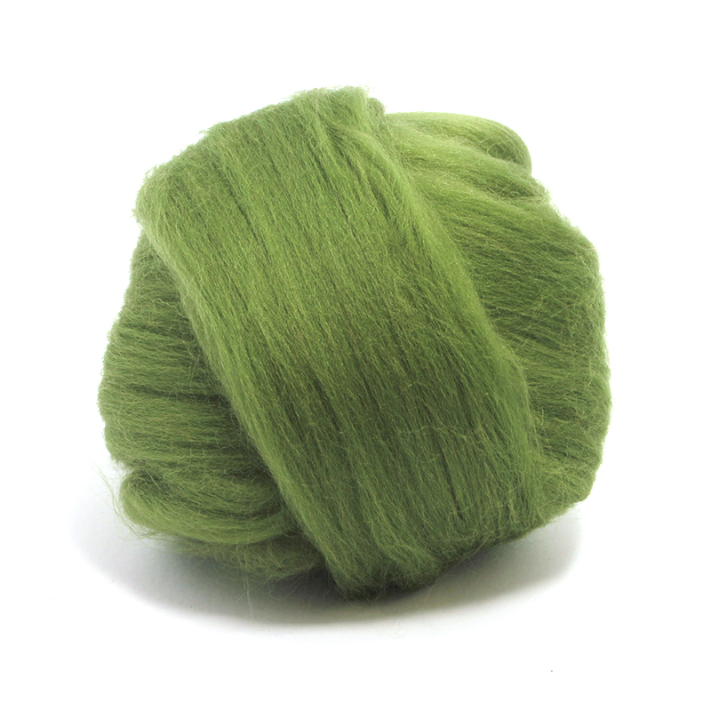 23 Micron Superfine Dyed Merino Combed Top ARM Knitting Yarn - 1 lb - Olive 62