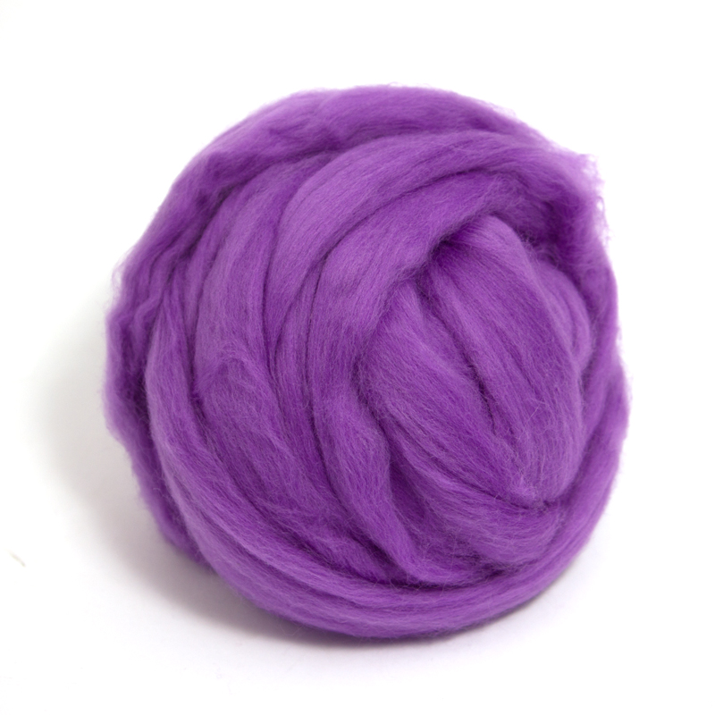 23 Micron Superfine Dyed Merino Combed Top ARM Knitting Yarn - 1 lb - Orchid 323