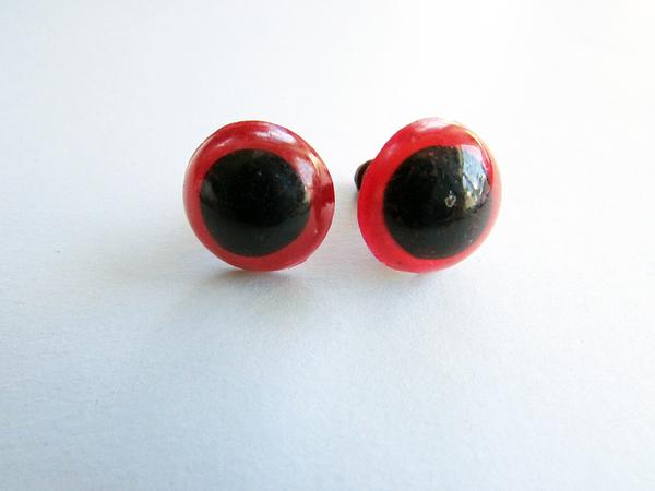 Safety Eyes 12 mm Round Red Eyes - 5 Pairs with Washers