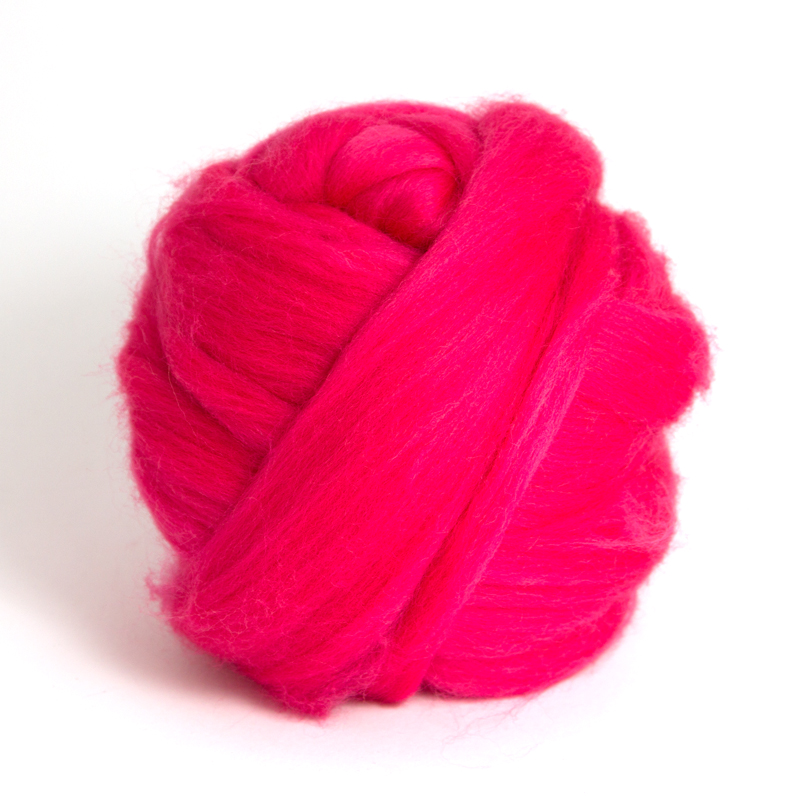 23 Micron Superfine Dyed Merino Combed Top ARM Knitting Yarn - 1 lb - Rose 613
